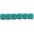 Tile  Opaque Turquoise 6mm. 40pcs.