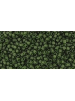 TOHO Transparent-Frosted Olivine 15/0 5g.