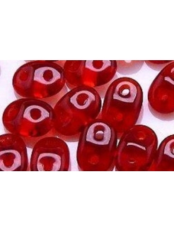 SuperDuo (2.5x5 mm) Siam Ruby 10g.