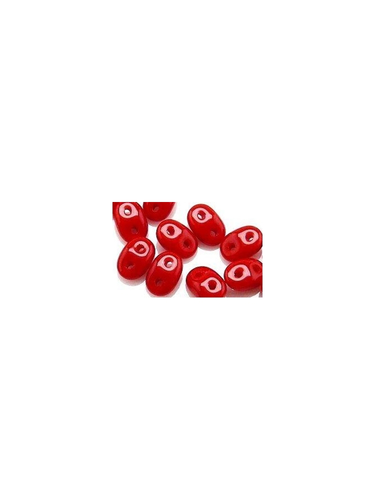 SuperDuo (2.5x5 mm) Opaque Red 10g. SuperDuo (2.5x5 mm) Opaque Red 10g.