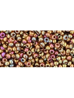 TOHO Gold-Lustered Dark Topaz 11/0, 10g,