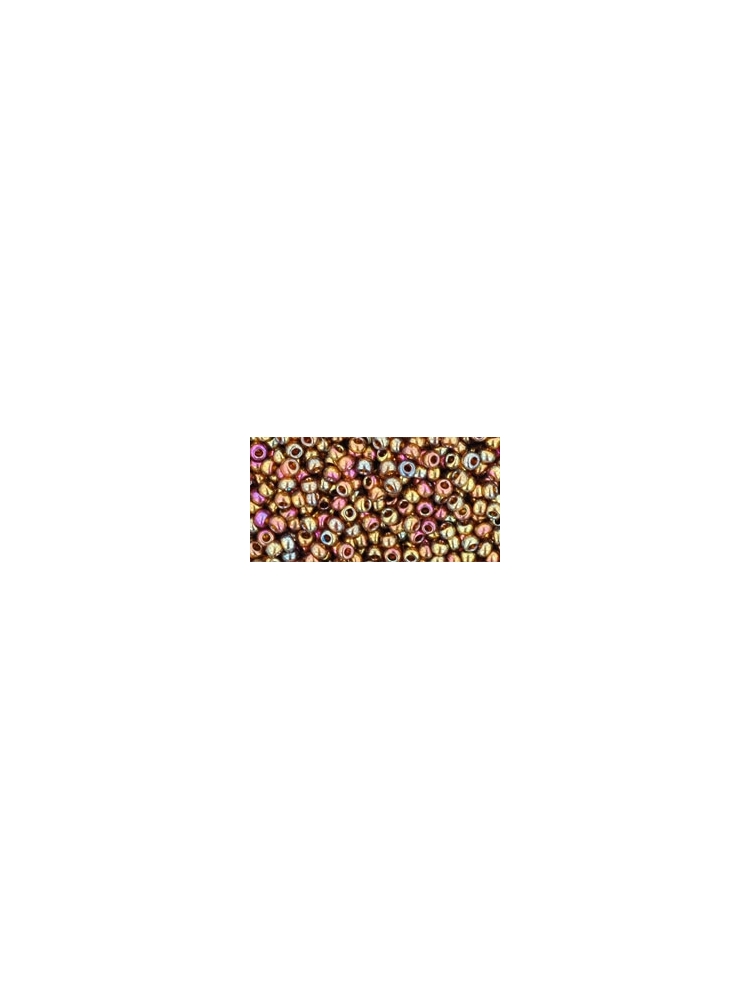 TOHO Gold-Lustered Dark Topaz 11/0, 10g,