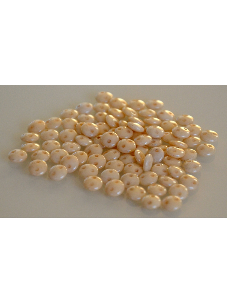 Lentil  Opaque - Luster Champagne 6mm, 40pcs.