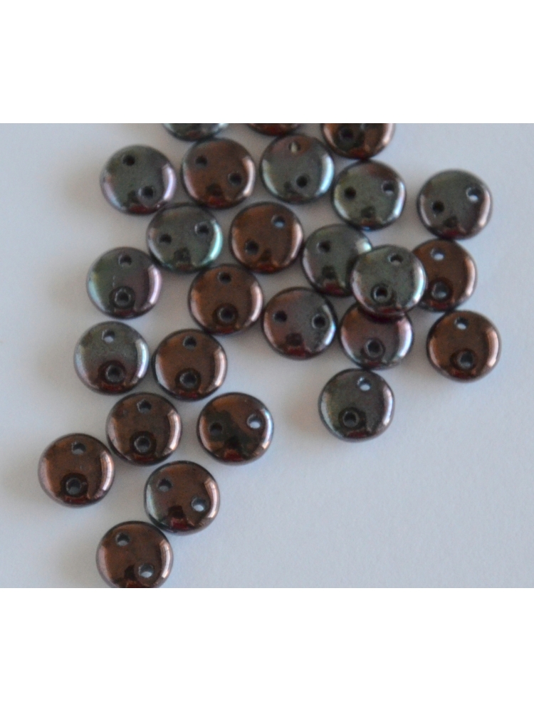 Lentil Luster- Metallic Amethyst, 6mm, 40pcs.