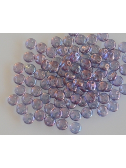 Lentil Luster-Transparent Amethist, 6mm, 40pcs.