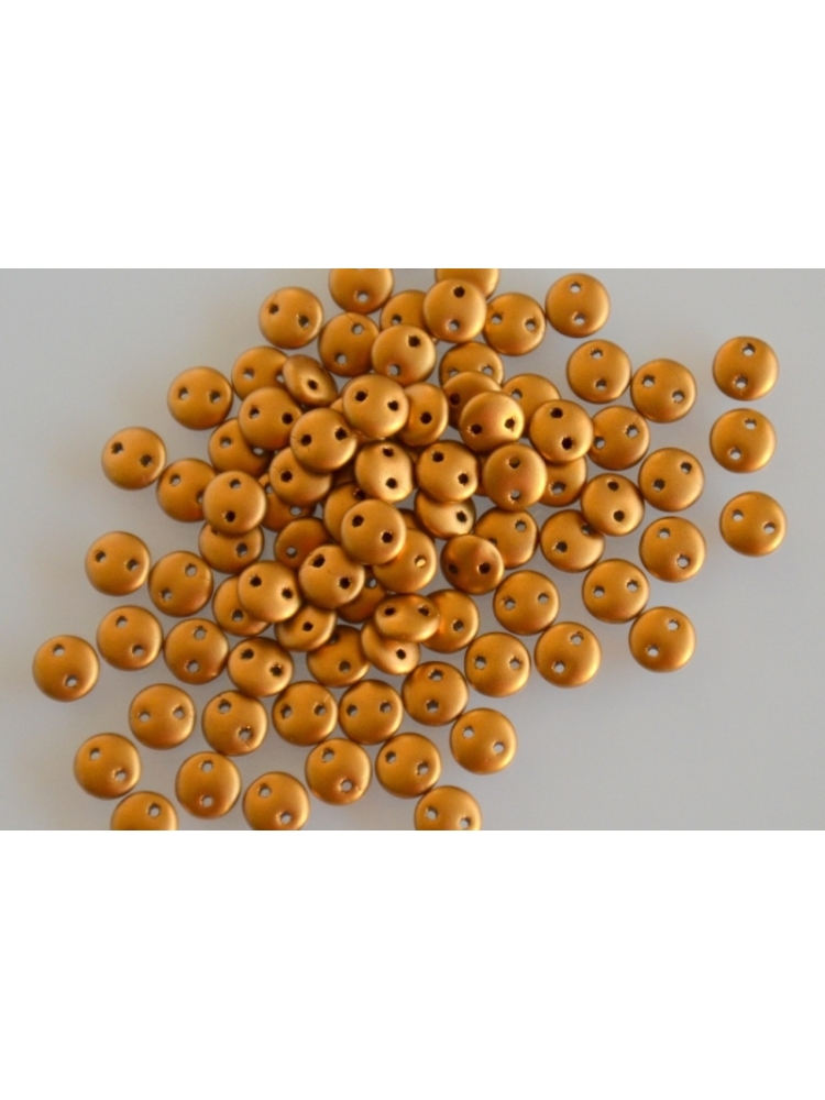 Lentil Matte Metallic Golderod, 6mm, 40pcs.