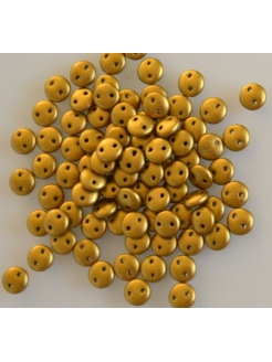 Lentil Matte Metallic Aztec Gold, 6mm, 40pcs