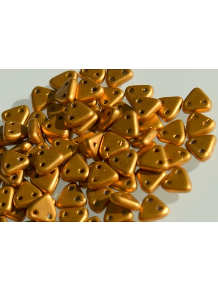 Triangle Matte Metallic Goldenrod, 6mm, 10g.