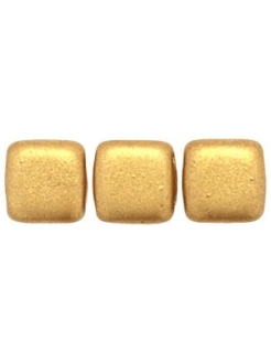 Tile bead 6mm, Matte Metallic Flax, 40pcs.