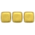 Tile bead 6mm, Matte Metallic Aztec Gold, 40pcs.