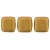 Tile bead 6mm, Matte Metallic Goldenrod, 40pcs.