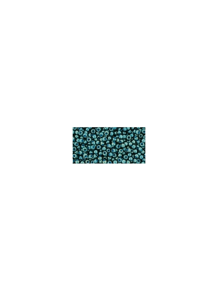 TOHO  Trans-Lustered Emerald Green/ Denim Blue 11/0, 10g.