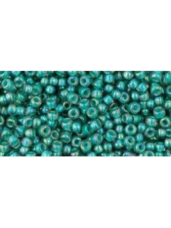 TOHO Inside-Color Rainbow Lt Sapphire/Opaque Teal Lined 11/0, 10g.