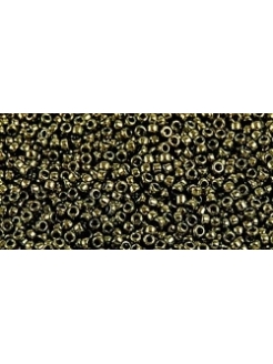 TR-15-422 TOHO biseris tams.šokoladinis su aukso blizgesiu (Gold-Lustered Dark Chocolate Bronze) 15/0 5g.
