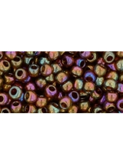 TOHO Gold-Lustered Dark Topaz 8/0, 10g,