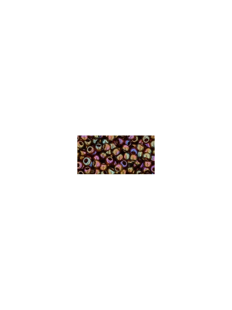 TOHO Gold-Lustered Dark Topaz 8/0, 10g,