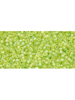 TOHO Trans-Rainbow Lime Green 15/0, 5g.