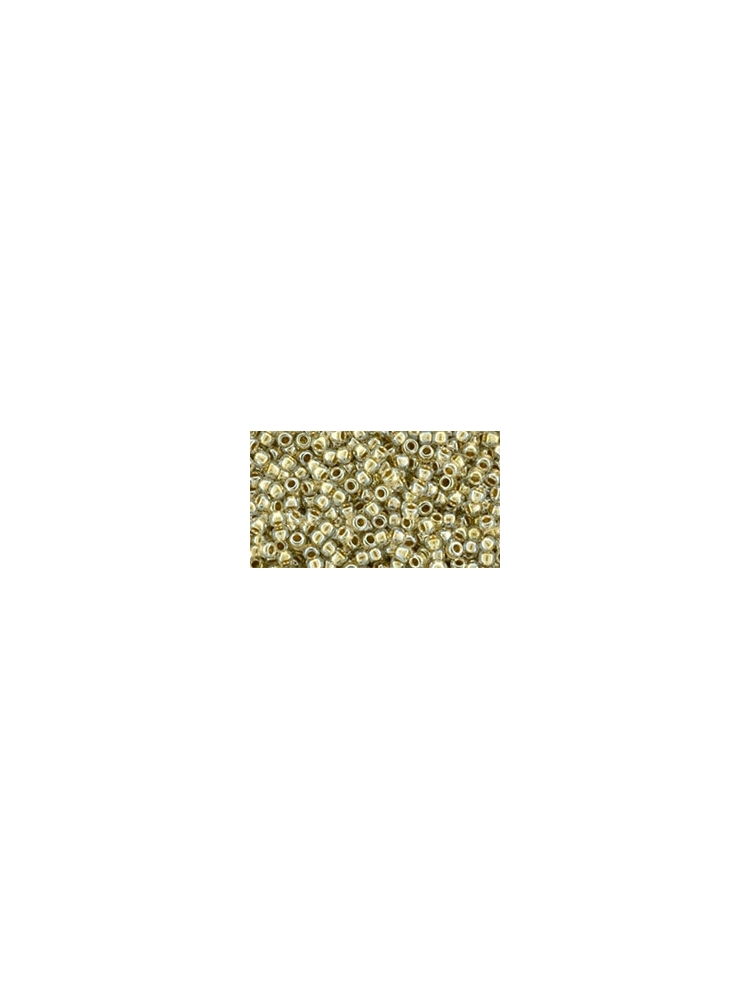 TOHO Gold-Lined Crystal 15/0, 5g.