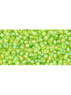 TOHO Trans-Rainbow Lime Green 11/0, 10g.