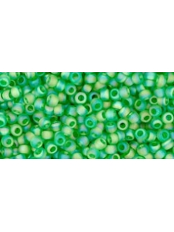 TOHO Trans-Rainbow-Frosted Peridot 11/0, 10g