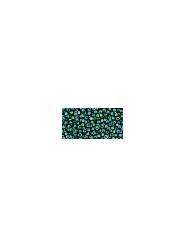 TOHO Inside-Color Rainbow Montana Blue/Opaque Green Lined 11/0 10g