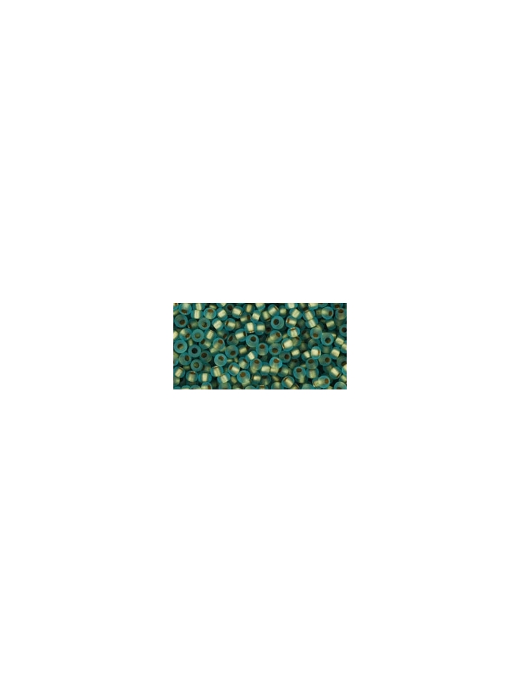 TOHO Frosted Gold-Lined Aqua 11/0 10g