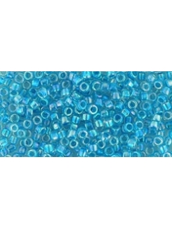 TOHO Treasure Crystal/Opaque Aqua Lined 11/0 5g.