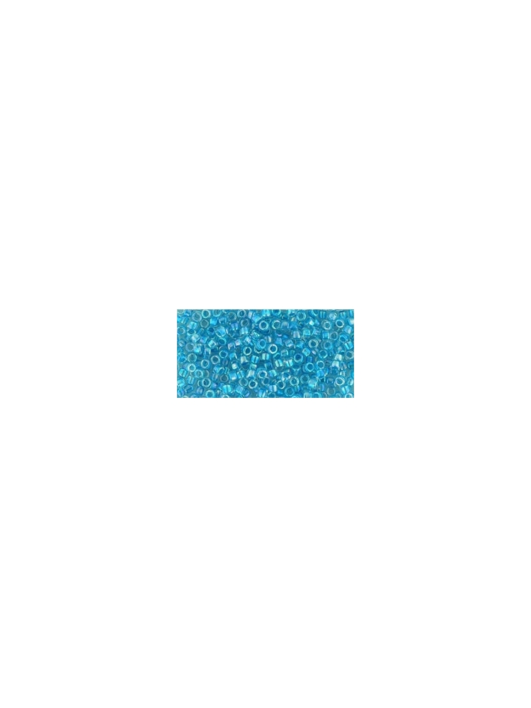 TOHO Treasure Crystal/Opaque Aqua Lined 11/0 5g.