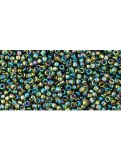 TOHO Trans-Rainbow Olivine,15/0, 5g.