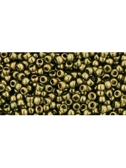 TOHO Gold-Lustered Prairie Green 11/0 10g.