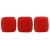 Tile bead 6mm, Opaque Red, 40pcs.