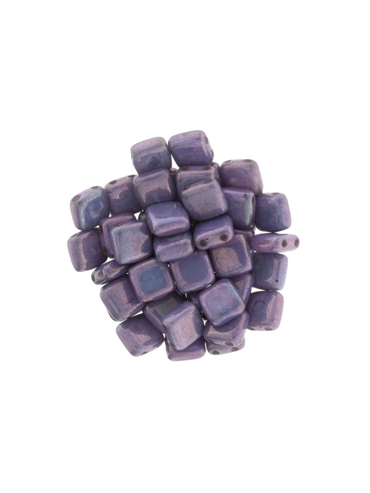 Tile bead 6mm, Luster - Metallic Amethyst, 40pcs. Tile bead 6mm, Luster - Metallic Amethyst, 40pcs.