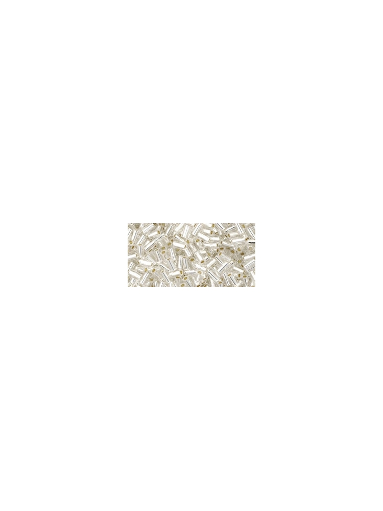 TOHO Bugle (3mm) Silver-Lined Crystal 10g TOHO Bugle (3mm) Silver-Lined Crystal 10g