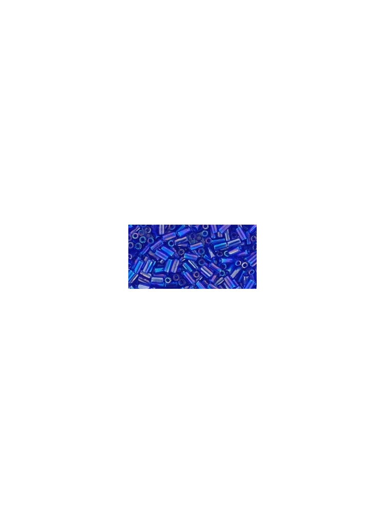 TOHO Bugle (3mm) Transparent-Rainbow Cobalt 10g