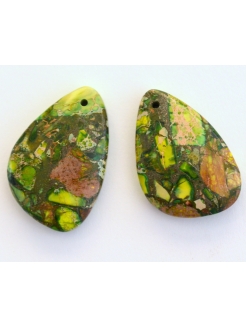 Sea Sediment Jasper Pendant Bead set