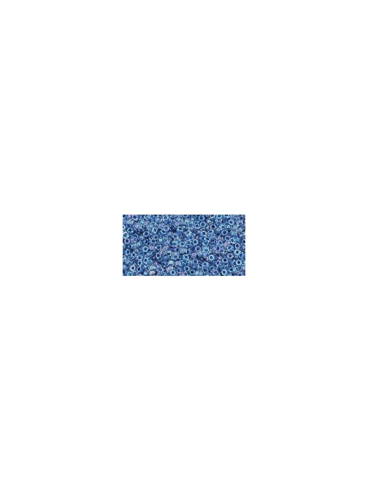 TOHO Inside-Color Luster Crystal/Caribbean Blue-Lined 15/0 5g.