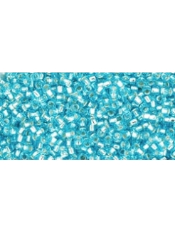 TOHO Silver-Lined Aquamarine 15/0 5g.