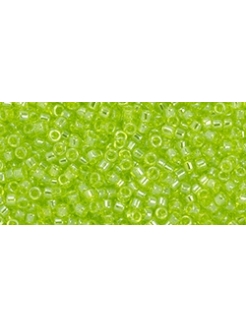 TOHO Treasures Transparent Lime Green Luster 11/0 5g.
