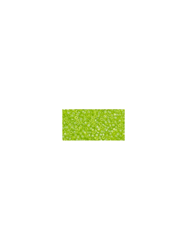 TOHO Treasures Transparent Lime Green Luster 11/0 5g.