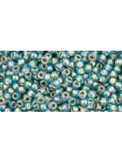 TOHO Gold-Lined Rainbow Aqua 11/0, 10g.