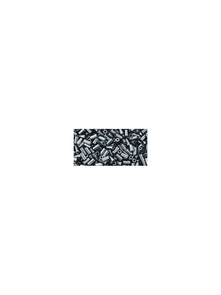 TOHO Bugle (3mm.) Metallic Hematite 10g.