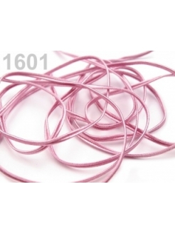 SJ1601 Sutažo juostelė 3mm, rausvos sp.(Vintage Pink) 1m