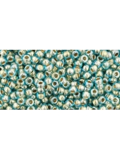 TOHO Gold-Lined Aqua 11/0, 10g.