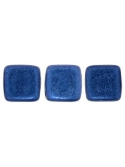 Tile Metallic Suede - Blue  6mm.  40pcs