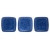 Tile Metallic Suede - Blue  6mm.  40pcs