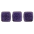 Tile Metallic Suede - Purple  6mm.  40pcs