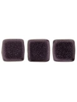 Tile Metallic Suede - Dk Plum, 6mm. 40pcs