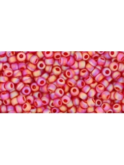 TOHO Transparent-Rainbow-Frosted Siam Ruby, 11/0, 10g.