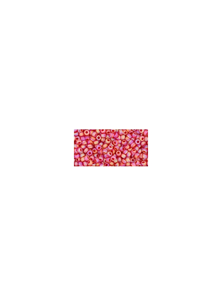 TOHO Transparent-Rainbow-Frosted Siam Ruby, 11/0, 10g.