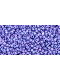 TOHO Inside-Color Lt Sapphire/Opaque Purple-Lined, 15/0, 5g.